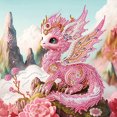 thumbnail image 1 of Pintura de diamante 5D DIY Kit de taladro con forma especial parcial Pterosaurio (UP370) Hugtrwg  Para estrenar, 1 of 9