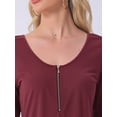 thumbnail image 5 of DARING DIVA Long Sleeves Pullover Solid Round Neck Pajama Tops L Red, 5 of 5