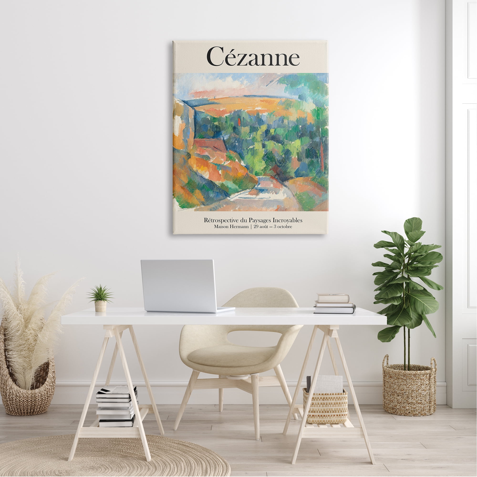Stupell Industries Traditional Cezanne Landscape Painting Exhibition Poster , 36 x 48, Design by Jacob Green