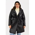 thumbnail image 1 of Abrigo tipo piel capitonado Roman Fashion /Tallas Extras, 1460 (Negro) negro 36, 1 of 7