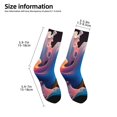 thumbnail image 2 of Rocae Vibrant Fluid Motion Art for Girls Boys Crew Socks,Children's Socks, Kids Socks, Toddler Socks: Daily Wear with Kids School Uniform, 2 of 5