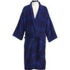 Men's Cotton Velour Plaid Robe