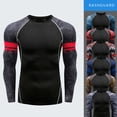 thumbnail image 3 of Camiseta de manga larga Rashguard para hombre, camisetas de BJJ, Muay Thai, camisetas de compresión de Jiu Jitsu y MMA, ropa deportiva, camisetas de boxeo para gimnasio, 3 of 4