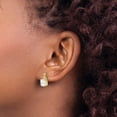 thumbnail image 3 of Primal Gold 10 Karat Yellow Gold Checkerboard White Topaz and Diamond Earrings, 3 of 4