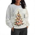 thumbnail image 4 of Women's Christmas Sweatshirts Merry Fleece Xmas Crewneck Sweaters Fashion Christmas Printed Long Sleeve Blouses Casual Loose Shirts Xmas Holiday Pullover Tops, 4 of 9