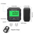 thumbnail image 3 of TFixol Magnetic Digital Angle Finder with LCD Backlight - Multi-Functional Slope and Angle Measurement Tool for Woodworking, Construction, and Automotive Repair - Data Hold, 360° Measurement, AAA, 3 of 6