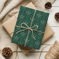 thumbnail image 4 of Dark Green Christmas Wrapping Paper, Vintage Holiday Gift Wrap, Christmas Present Wrapping, Wrapping Paper Christmas Paper Retro Christmas Gift, 4 of 5