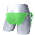 thumbnail image 2 of Prolriy Strings pour Femmes Taille Ajustable Hommes Cordon de Serrage Lisse Culottes Bikini Taille Basse String pour Femmes Vert, 2 of 4
