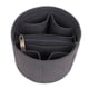 thumbnail image 2 of Bolsa de almacenamiento portátil con compartimentos interiores, tipo cubo, llavero Gris, 2 of 7