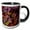 Black/White, variant on 3drose, Usa, Alaska. Close up of Alpine Bearberry Plants., 15oz Two-tone Yellow Mug