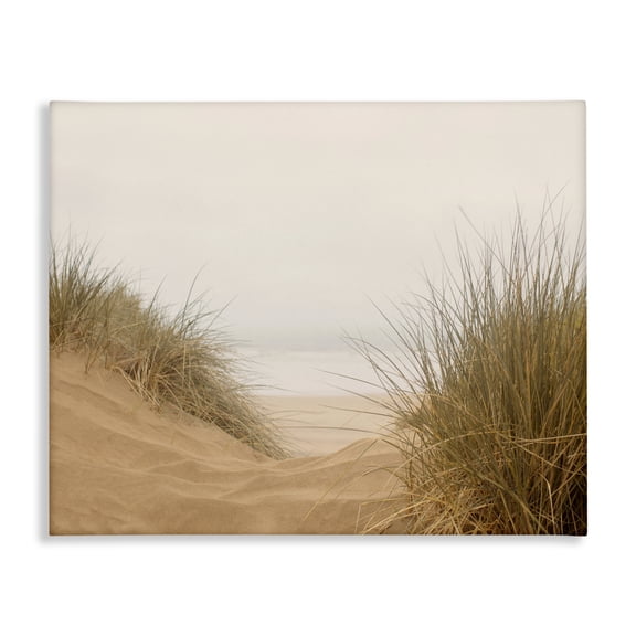 Stupell Industries Transitional Beach Sand Dune Path Tall Grass Muted Sky Canvas Art, 20 x 16, by Ian Winstanley