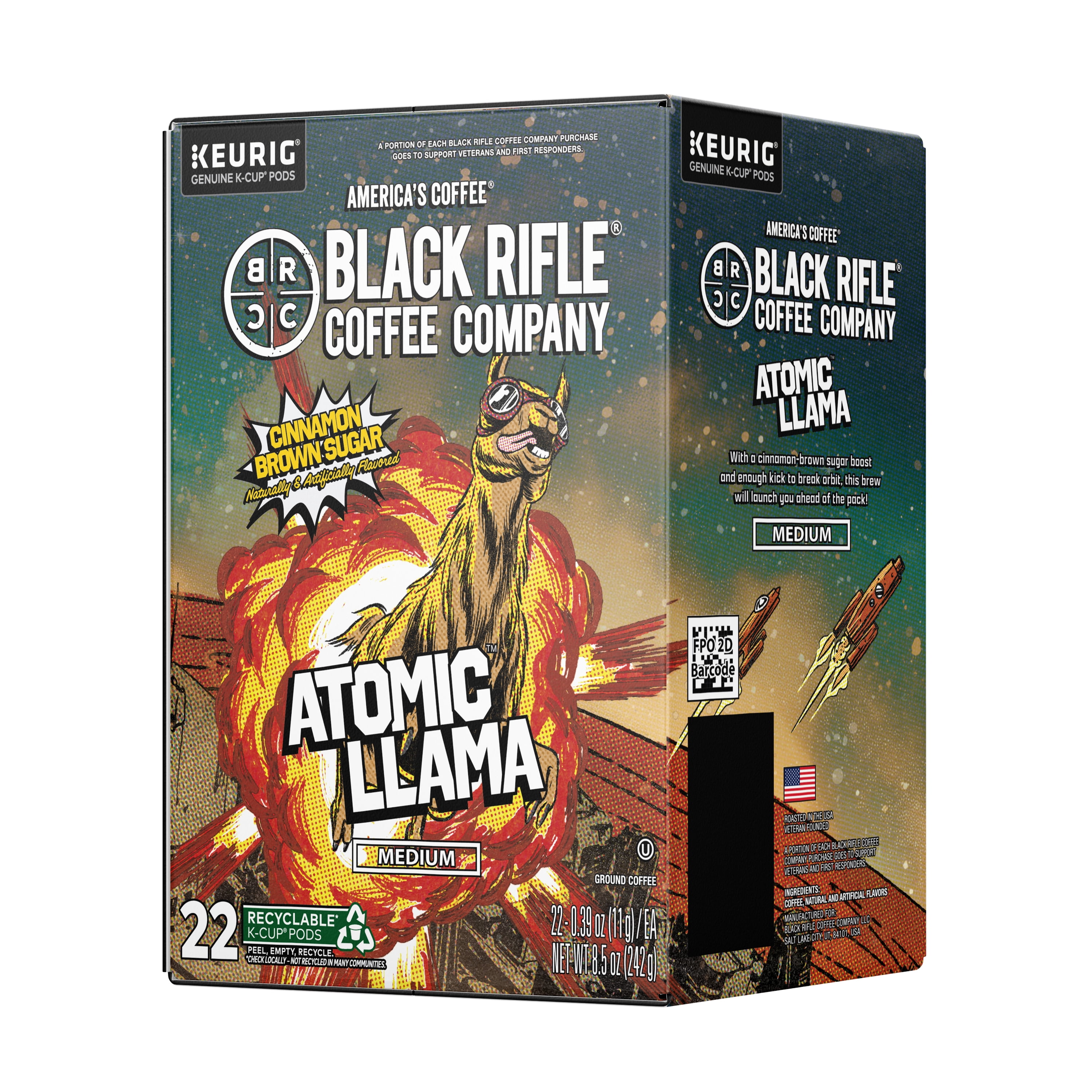Black Rifle Coffee Company Atomic Llama™, Cinnamon Brown Sugar, K-Cup Pods, 22ct