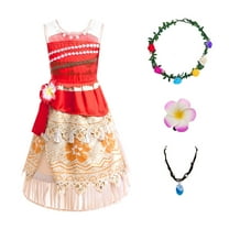 Moana Costume for Girls Adventure Outfit Ocean Princess Birthday Party Dress Up