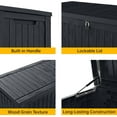 thumbnail image 5 of Magicshe 180-Gallon Weatherproof Resin Deck Box: UV Resistant, Lockable(Black), 5 of 15