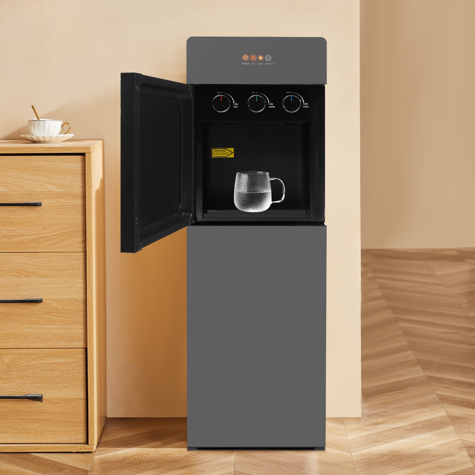 Bottom Loading Water Cooler Dispenser for 5 Gallon Bottle, 3 Temperature Settings Hot Cold & Room Water Perfect for Homes, Kitchens