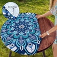 thumbnail image 3 of Round Fitted Tablecloth with Elastic Edge Kaleidoscope Outdoor Indoor Table Cloth Waterproof Wipeable Table Cover for Dinner Picnic Patio Decor(Suitable for 36"- 44" Round Tables), 3 of 6