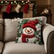thumbnail image 4 of Seyotauo Pink Christmas Farmhouse Pillow Covers for Couch Sofa Bed,Cute Xmas Gnome Romantic Christmas Trees Pillow Cases Cushion Covers 18x18 Inch ,Winter Cute Snowman Square Cushion Cases, 4 of 6
