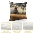 thumbnail image 4 of Pratyus Windmill Barn Grass Pillow Cushion Covers Square Design Spring Style Zipper Closure 1PC 20x20in, 4 of 5
