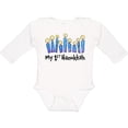 thumbnail image 3 of Inktastic My First Hanukkah with Lit Candles Boys or Girls Long Sleeve Baby Bodysuit, 3 of 5