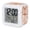 Amber Orange Copper White, variant on Gray Monstera Digital Alarm Clock for Bedrooms, Smart LED Alarm Clock with 7 Color Changing Night Light, Palm Tree Leaf Boho Botanical Tropical Silent Wake Up Clocks for Sleep Study Cooking 3.2"x3.2"