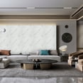 thumbnail image 2 of Dundee Deco Peel and Stick Faux Marble Wallpaper Roll, 24" x 9', White, Light Grey Veins, 2 of 8