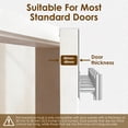 thumbnail image 2 of Over The Door Hook Stainless Steel No Drill Door Hanger Clothes Hook with Non Slip Pad for Bathroom Bedroom Closet,Silver, 2 of 11