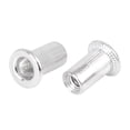 thumbnail image 3 of 110 Pcs M3 Silver Tone Aluminum Alloy Car Auto Flat Head Rivet Nut Threaded Insert, 3 of 6