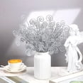 thumbnail image 3 of NOGIS 20 Pcs Christmas 12" Artificial Glitter Candy Stems Ornaments Curly Sprays Picks Decorative Twigs Sticks for Xmas Tree Wreath DIY Crafts Vase Filler Home (Silver), 3 of 7