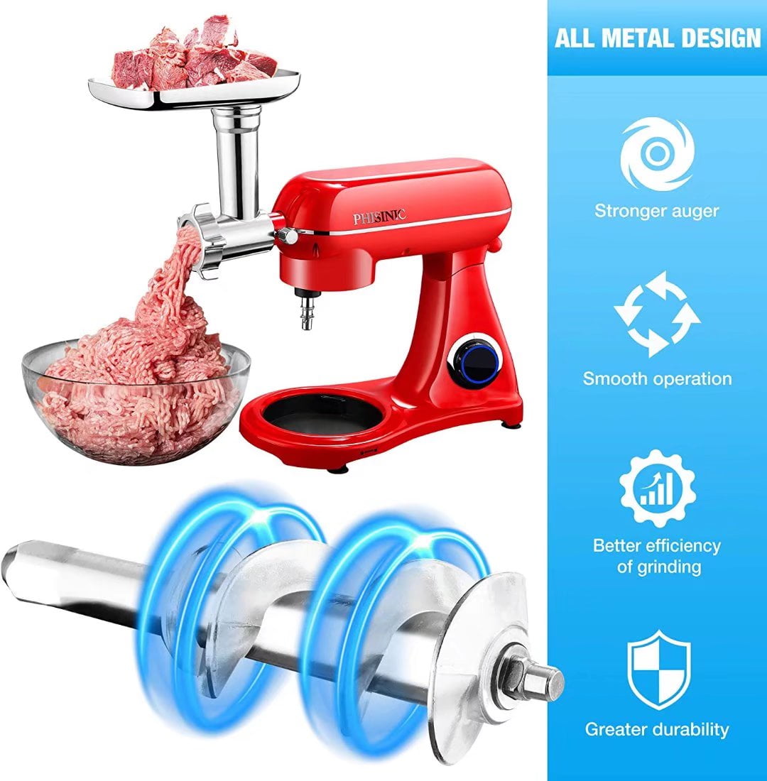 Meat Grinder Attachment for Kitchenaid Mixer, Metal Food Grinder Attachment  Durable Meat Food Processor Attachment for KitchenAid Stand Mixers Includes  Sausage Filler Tubers - by Viemira 