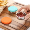 thumbnail image 4 of LCXmlly Glasses Storage Case 1 Set 50ML Sauce Cup Leakproof Large Capacity Stainless Steel Small Seasoning Bowl, 4 of 6