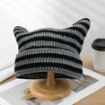 thumbnail image 4 of UDIYO Crochet Hats for Women Handmade Knit Cat Ear Beanie Hat Winter Fox Hat Slouchy Vintage Goth Grunge Beanies, 4 of 7