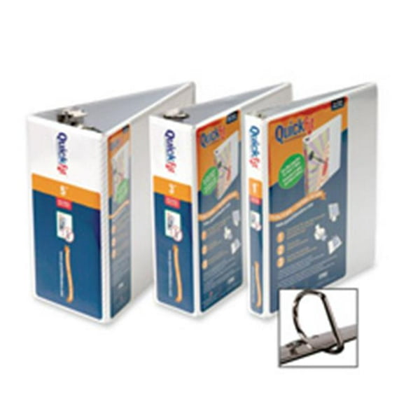 Stride- Inc. STW87070 Classeur Rapide - Anneau en D - 5 Po - 11.25 Po.x11-.75 Po - Blanc