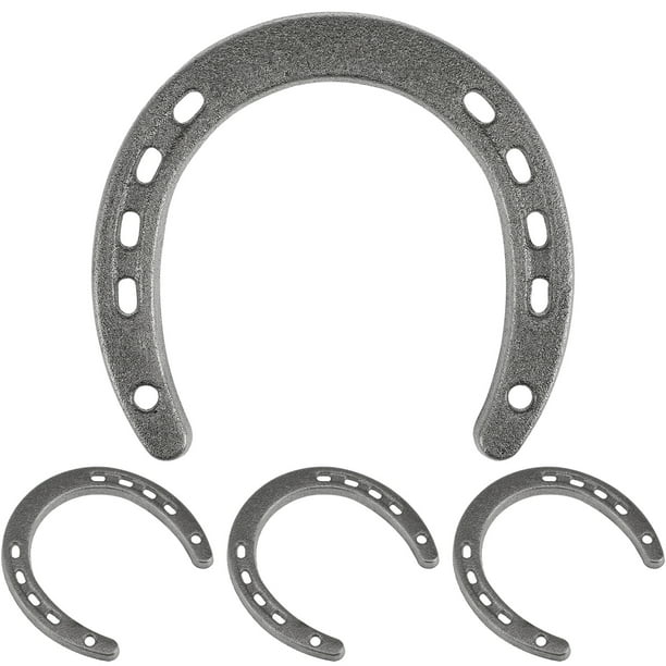 GOOHOCHY 4 piezas de herraduras de hierro para decoración de pared, artículos para el hogar