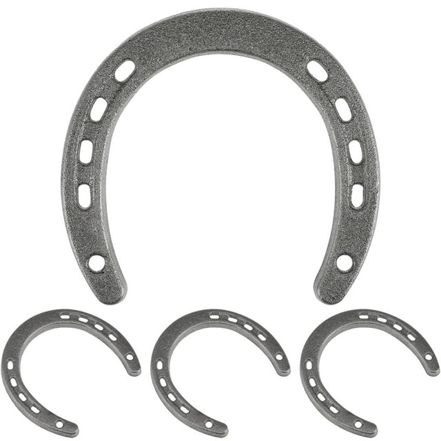 GOOHOCHY 4 piezas de herraduras de hierro para decoración de pared, artículos para el hogar