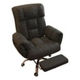 thumbnail image 4 of Tnarru Fauteuil Inclinable Pivotant Chaise de Bureau Exécutive Chaise d'Ordinateur Ergonomique Dossier Réglable Dossier Haut Chaise de Jeu Repose-Pieds Rétractable Rembourrage en PU 360 Degrés Silencieux Noir, 4 of 8