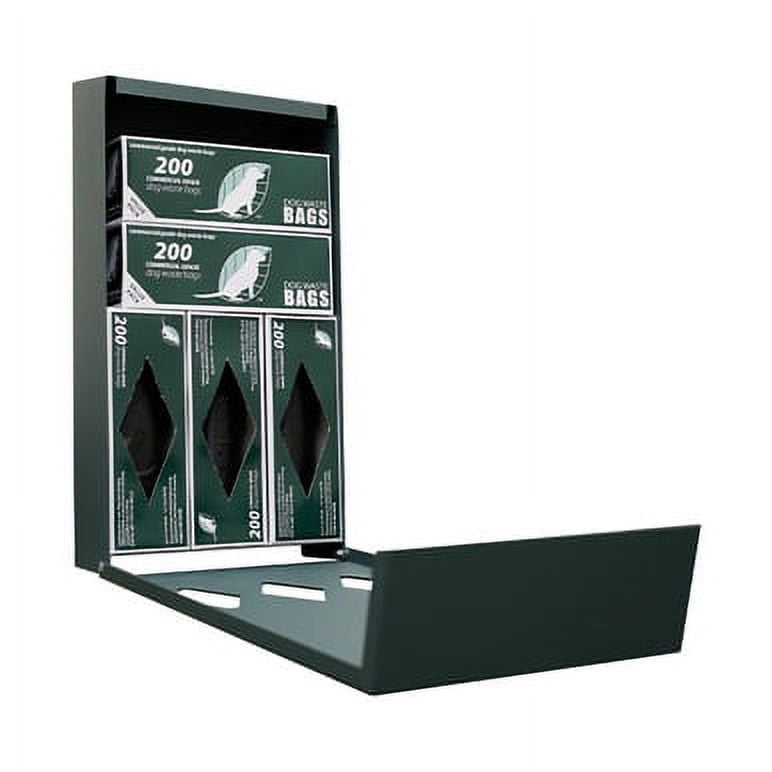 Standard Mini Dog Waste Station / Roll Bag System (Matte Black)