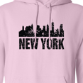 thumbnail image 3 of Inktastic New York Skyline Grunge Adult Hoodie Sweatshirt, 3 of 4
