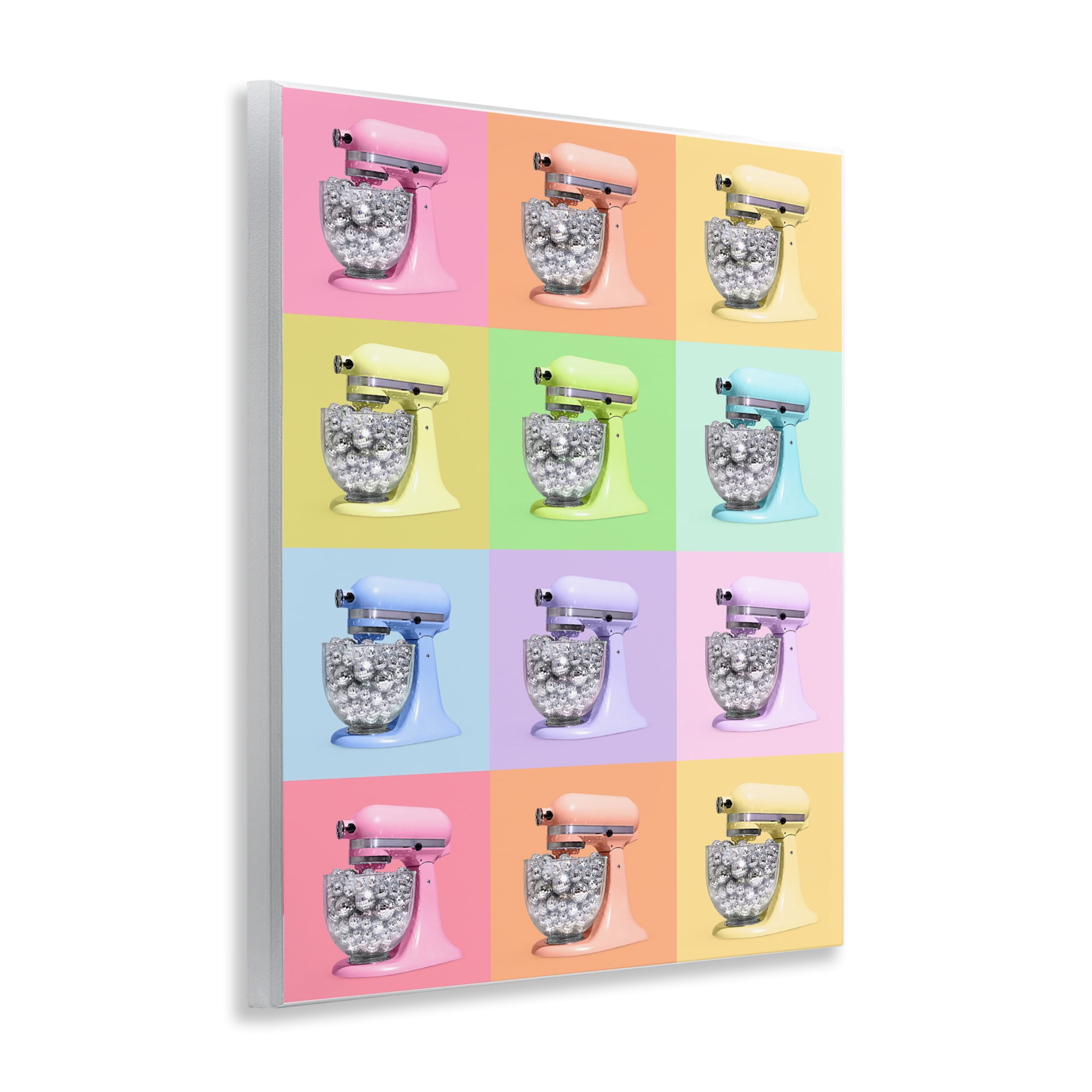 Stupell Industries Disco Ball Kitchen Mixer Collage Wall Plaque Art, design by LISH Creative