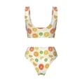 thumbnail image 5 of Daiia Colorful Lemons Women's Bikini Set Two Piece Swimsuit High Waisted Bikini Adjustable Straps Bikini Perfect for Beach, Pool, and Summer Vacation-Large, 5 of 9