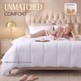 thumbnail image 5 of Beddora Queen Size Quilted Comforter White – Microfiber Down Alternative Duvet Insert, All Season Warmth, Box Stitched, Corner Tabs, Machine Washable, 5 of 5