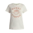 thumbnail image 4 of Positivitees Women's Howdy Pumpkin Graphic Seasonal Fall Tee, Sizes S-XXXL, 4 of 4