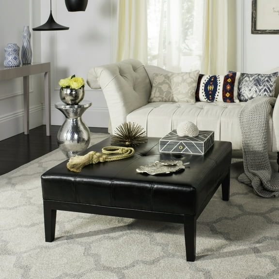 SAFAVIEH Fulton Square Cocktail Ottoman Large Black