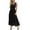 Black, variant on Ahuyic Summer Plus Size Dress For Women, Womens Short Sleeve Square Neckline Casual Dress, Womens Fashion Solid Color Short Sleeve Pleated Dresses Long Dress Midi Maxi Dress