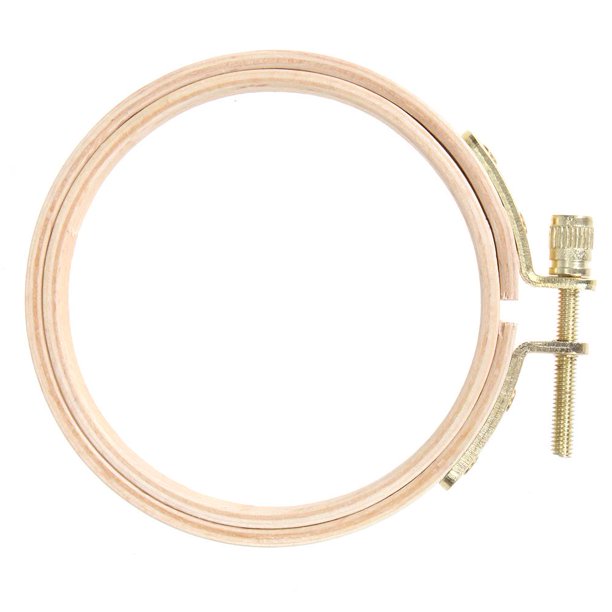 Aro DIY marco de punto de cruz de madera herramienta de bordado de anillo de costura (10,5 cm)