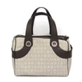 thumbnail image 1 of Pre-Owned Bvlgari Logomania Winona Boston Small Women's Canvas,Leather Boston... (Good), 1 of 15