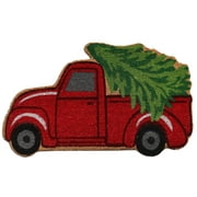 Holiday Time Vintage Red Truck Coir Doormat, 18" x 30"