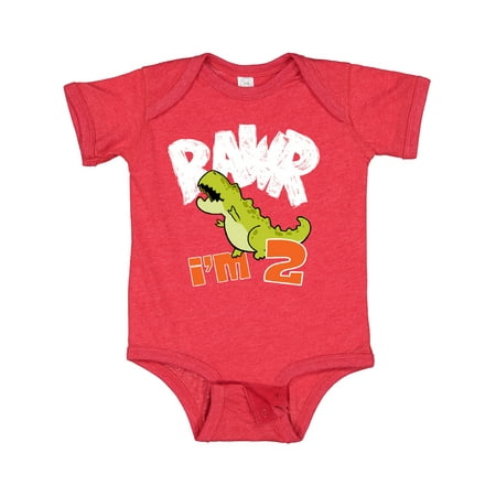 

Inktastic RAWR I m 2! Baby Tyranosaurus Rex Gift Baby Boy or Baby Girl Bodysuit