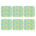 thumbnail image 2 of Disketp Yellow Lemon Funny Coasters,6 Pcs Leather Coasters With Holder, Perfect Housewarming Hostess Gifts,Protect Furniture From Water Marks Scratch And Damage, 2 of 9