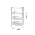 thumbnail image 4 of 4-Tier Plastic Shelf for Storage, Shelving Unit Storage Rack Organizer Utility Shelf for Kitchen Office Garage Pantry Laundry Organization, Storage Rack for Pantry Closet, 4 of 6