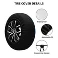 thumbnail image 2 of Goofa Hawaiian Beach Pirate Moon Pattern Universal Tire Cover for Jeep, SUV, Truck, and Trailer – Waterproof, UV-Resistant,Easy to Install, Fits 14"-17" Tires-17 inch, 2 of 6